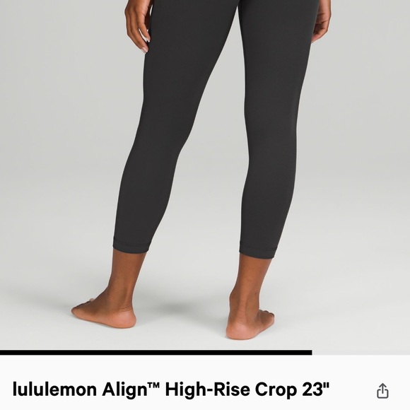 LULULEMON Align High Rise Crop 23” Graphite Grey - Picture 6 of 6